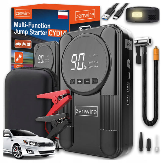 Jump Starter Powerbank Jump Starter Booster Air Compressor Car Zenwire CYD14