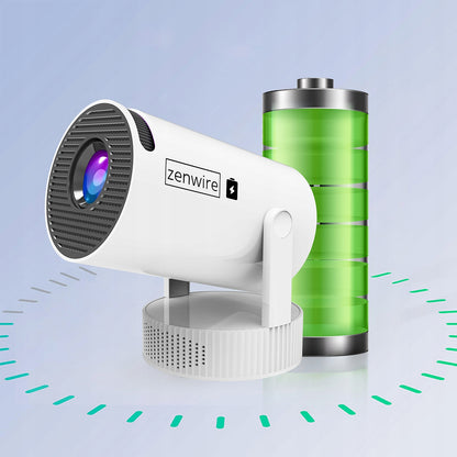Zenwire K400 Portable Mini Android WiFi Projector Full HD Bluetooth Projector with battery