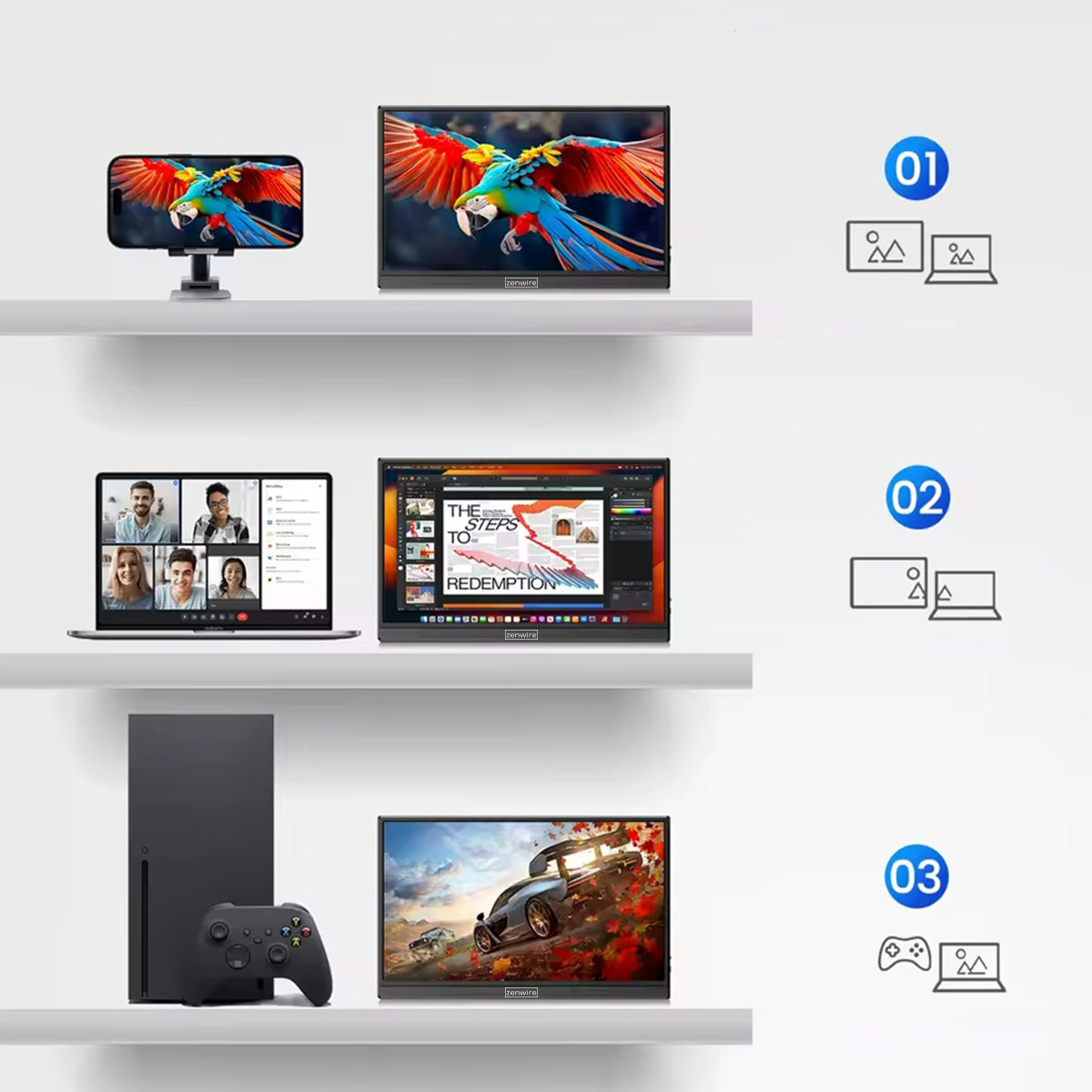 M9P USB-C Full HD 1920x1080 IPS HDR HDMI Portable monitor for Portable for Computer 15,6 palca