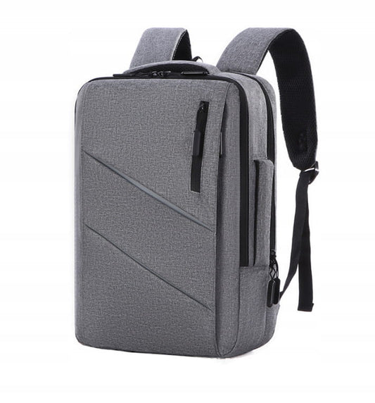Backpack Laptop Bag 2w1 Gray USB 15 15,6 CALI