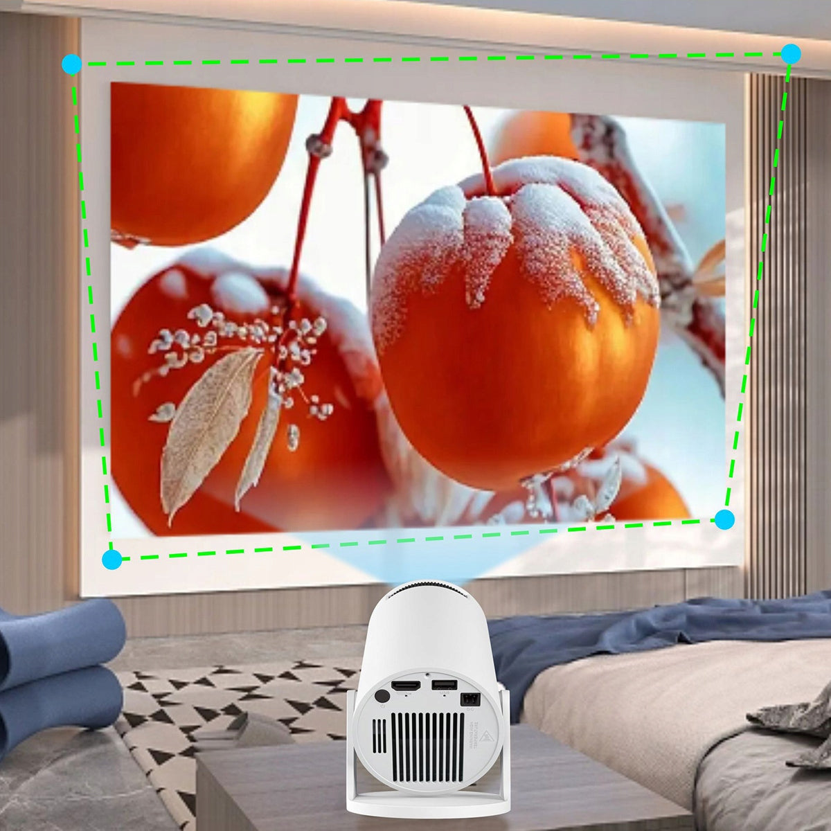 Portable Mini Projector Android TV Wifi 6 Projector 360 Full HD 4K Bluetooth Zenwire HY300 Pro 360