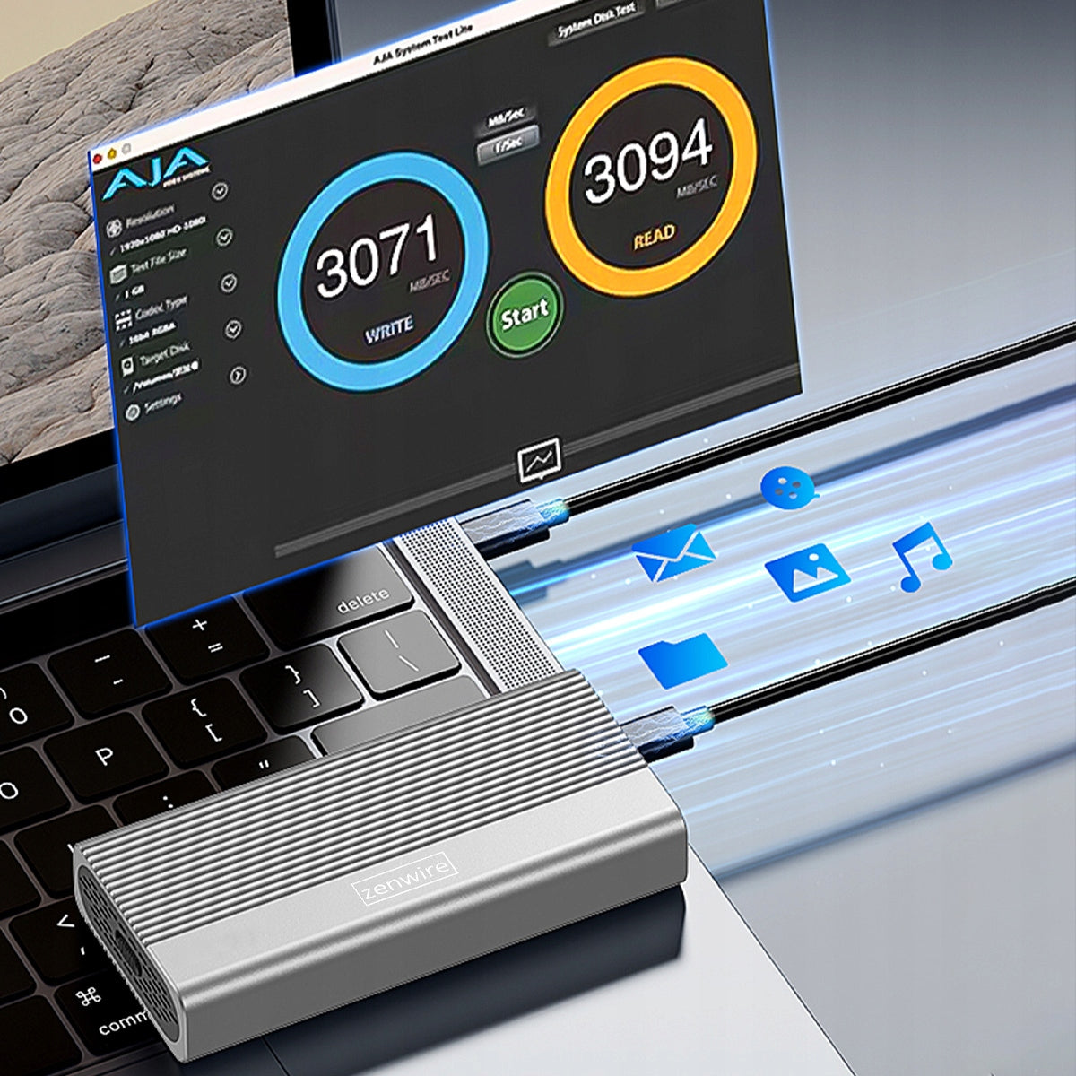 M.2 NVME Pcie USB-C 4.0 M2 Thunderbolt 4 40GB SSD Enclosure