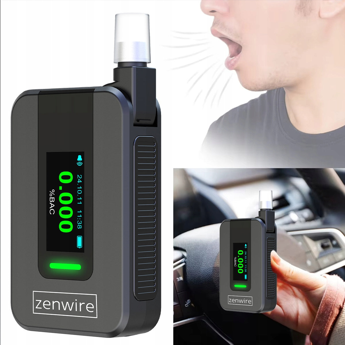 Policijski Breathalyzer AI Breathless Professional 6x mouthpieces