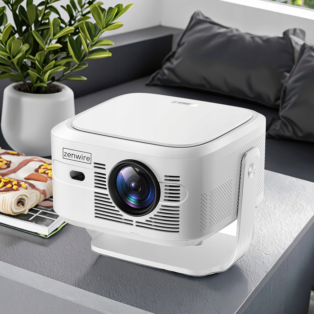 Mini Portable Projector Android 14 WiFi Full HD 4K 8K for Phone Zenwire PrimeView IMC460 Pro