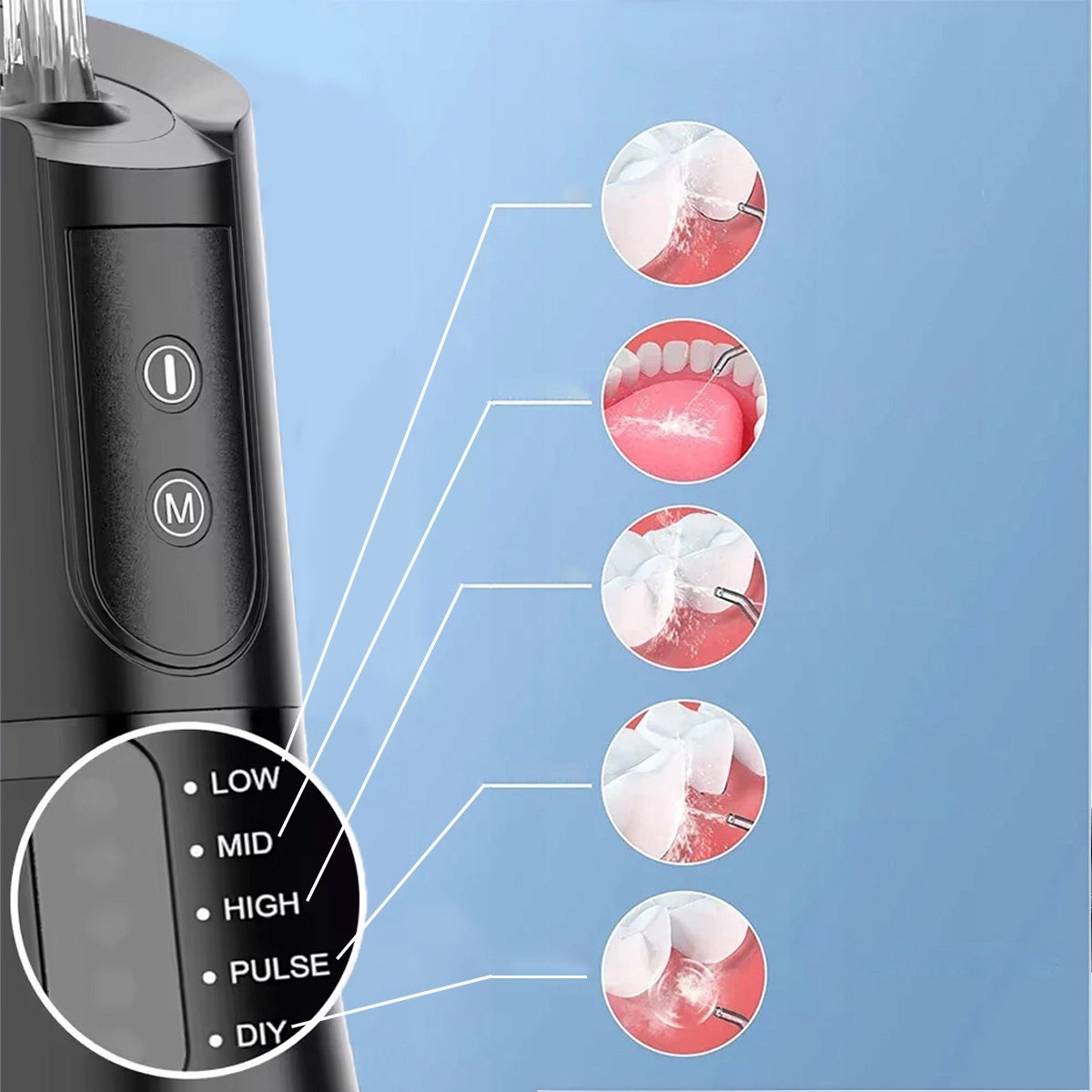Water Flosser Portable Bezprzewodowy Dental Tooth Oral 500 ml Zenwire WF238