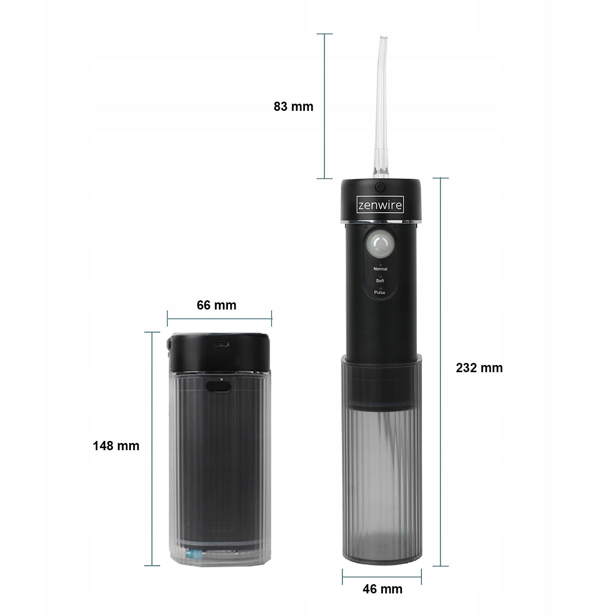 Water Flosser Portable Bezprzewodowy Dental Tooth Oral Podróżny Zenwire WF309