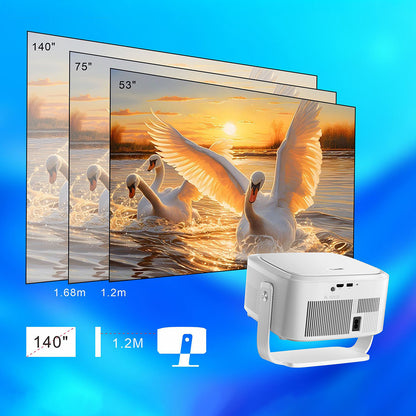 Mini Portable Projector Android 14 WiFi Full HD 4K 8K for Phone Zenwire PrimeView IMC460 Pro