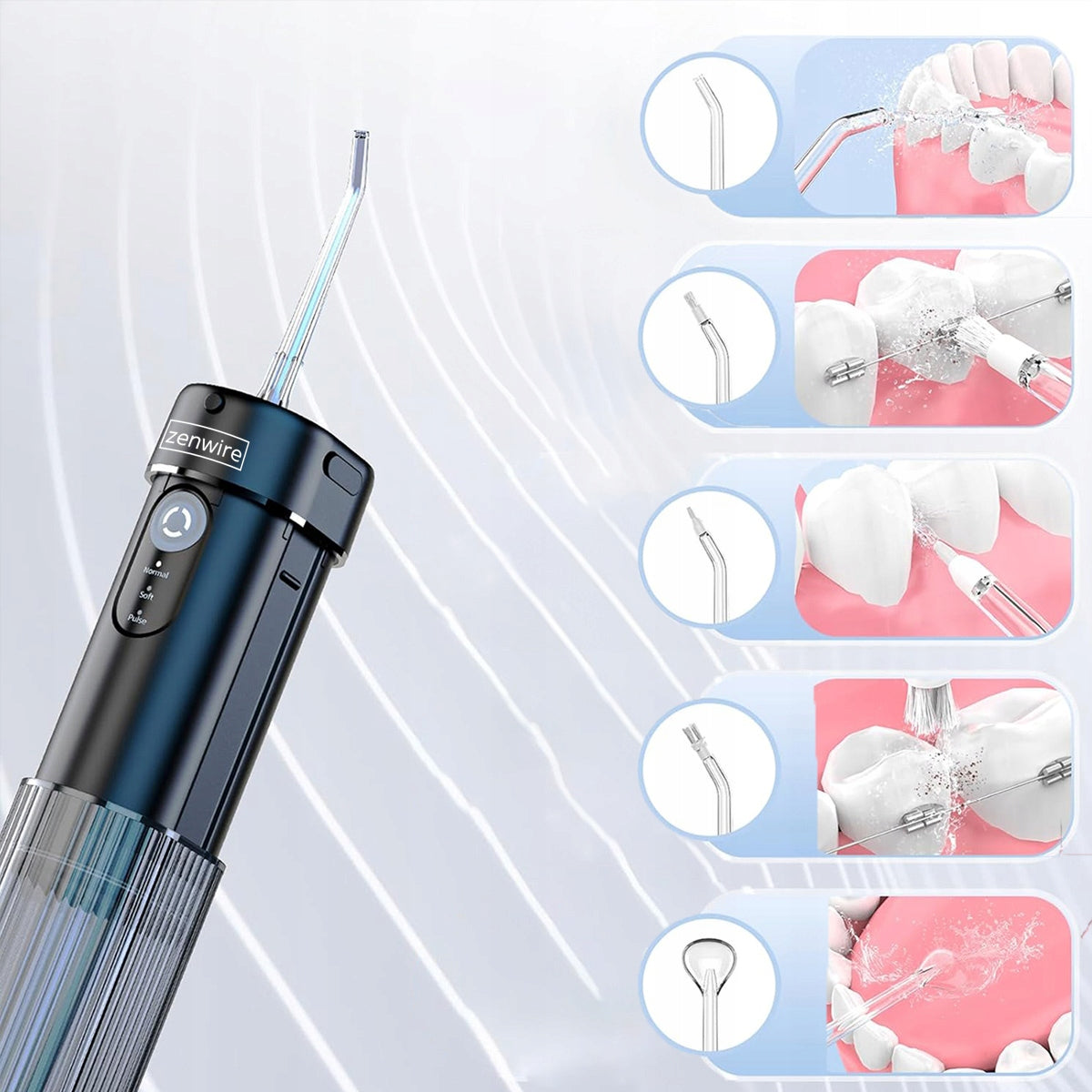 Water Flosser Portable Bezprzewodowy Dental Tooth Oral Podróżny Zenwire WF309
