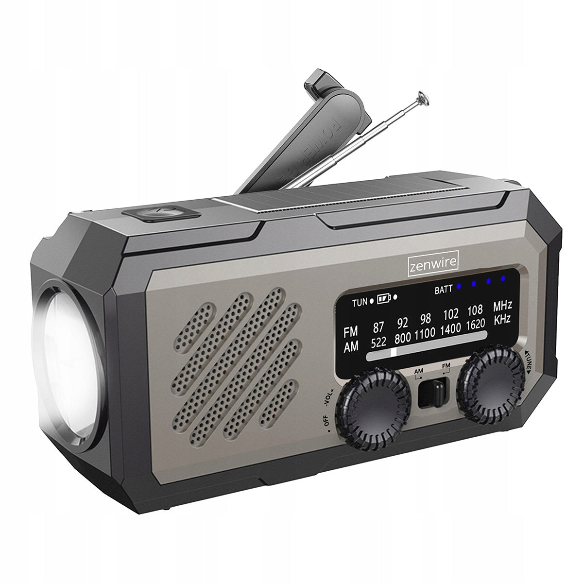 Mini Radio Przenośne Solar Awaryjne Budowlane na Korbkę Baterie Powerbank Zenwire Vibe Y2