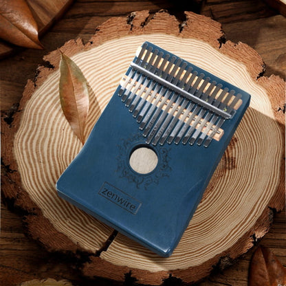 Kalimba African Thumb Piano Instrument Afrykański Pianino Zanza Mbira 17-Key Blue K-02B