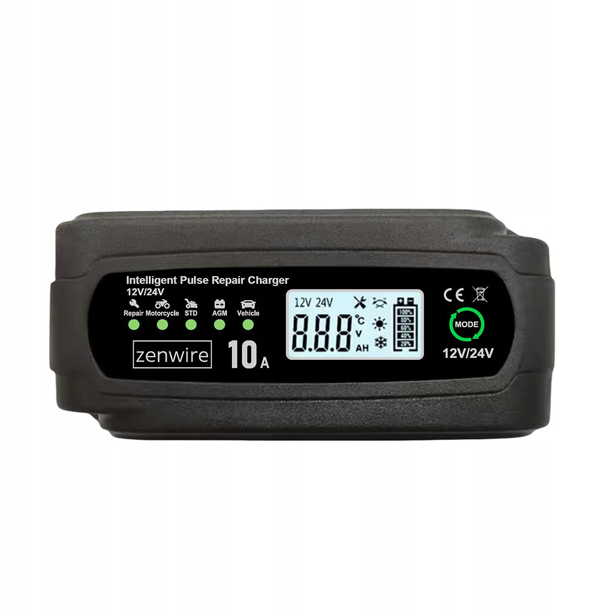Battery Charger Charger Battery Car with Repair Mode 12V 24V 10A Zenwire JMD-10