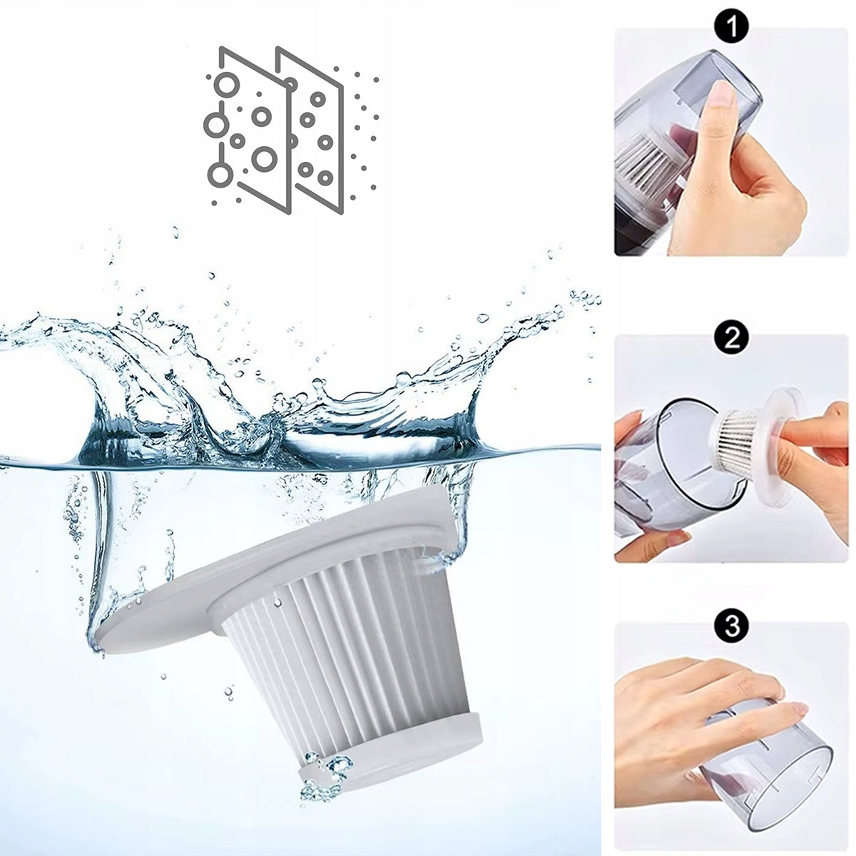 Mini handheld Wireless Car Handheld Vacuum with high-capacity battery in port USB-C