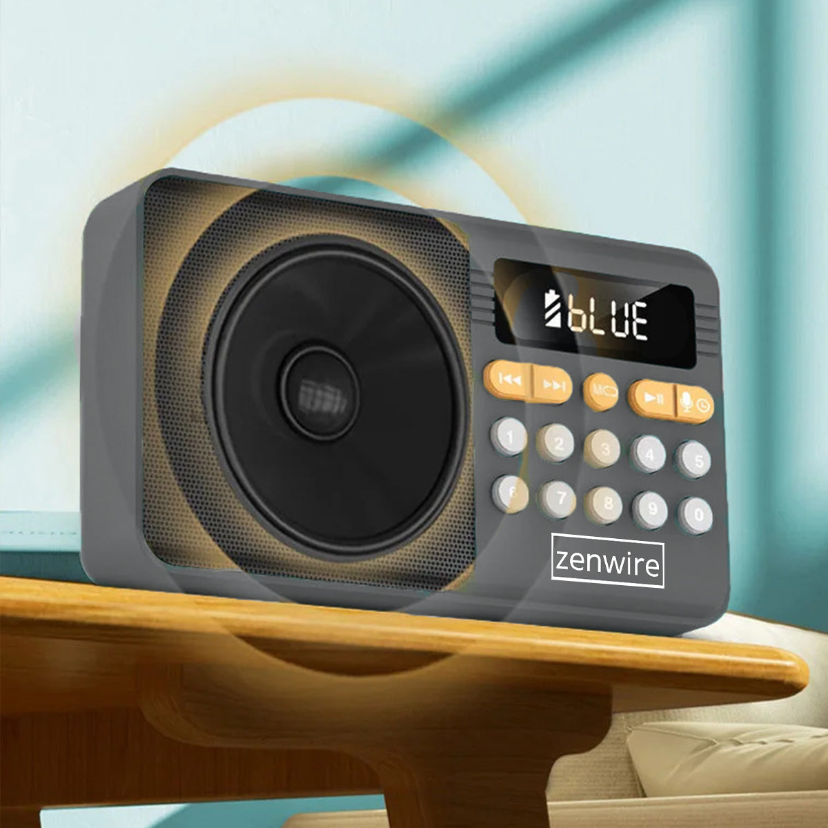 Mini FM Radio Bluetooth Przenośne Battery-Powered Kitchen Speaker Bezprzewodowy Zenwire YSF-005BT