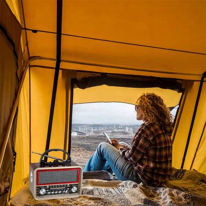 Radio Retro FM Solar Bluetooth Przenośne Battery-Powered Kitchen Antenna USB-C Zenwire BT-S060