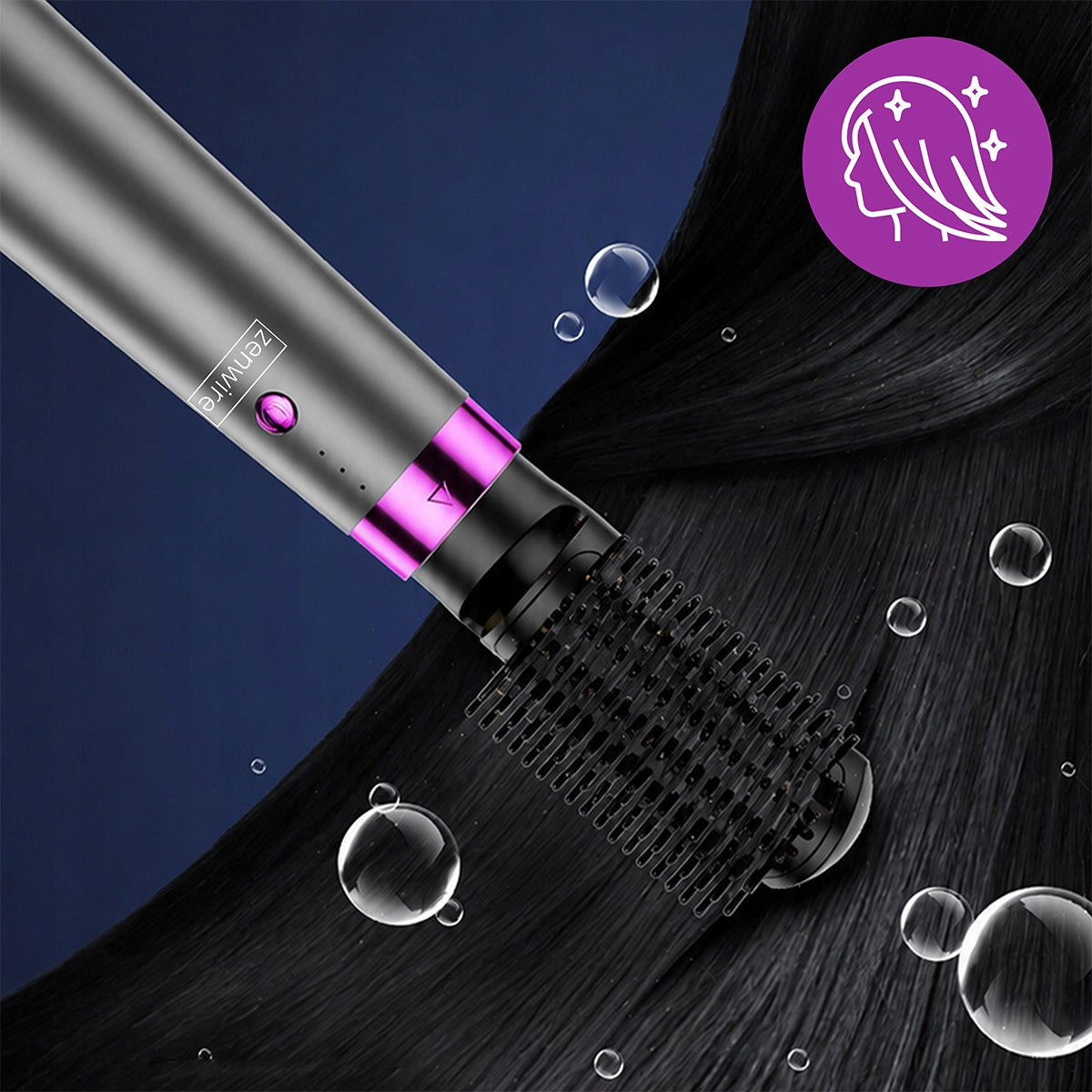 5-v-1 dryer in likalnik for lase with Ionic in brush for straightening hair - powerful set ZENWIRE KS-Q7