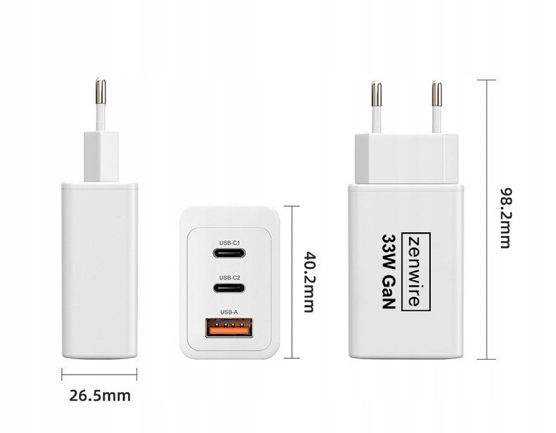 Gan 35W A+C EU PLUG Charger YMS-618