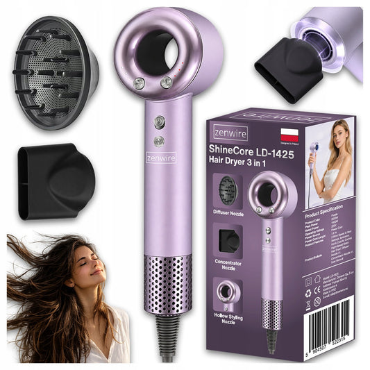 Hair Dryer with Ionic Dyfuzorem Travel Travel 3w1 PRO 2500W Zenwire LD-1425