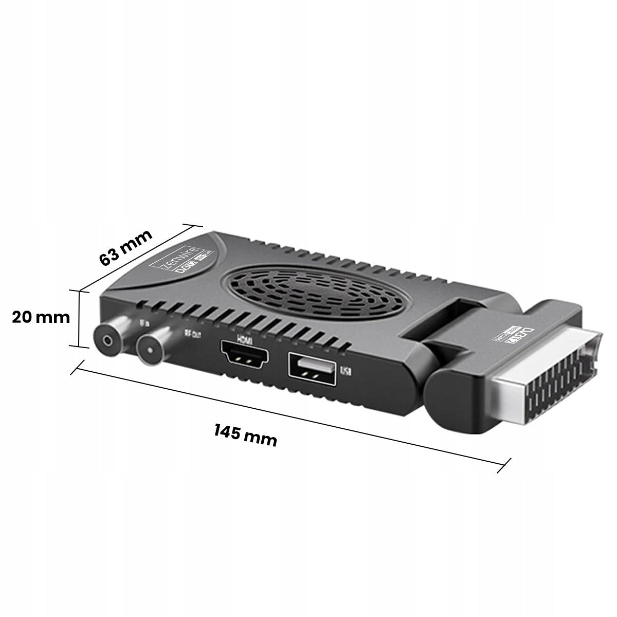 TV Tuner Decoder Satelitarny DVB-T2 HEVC H.265 WiFi Terrestrial TV Stick Zenwire DVB-T2 Zenwire 002