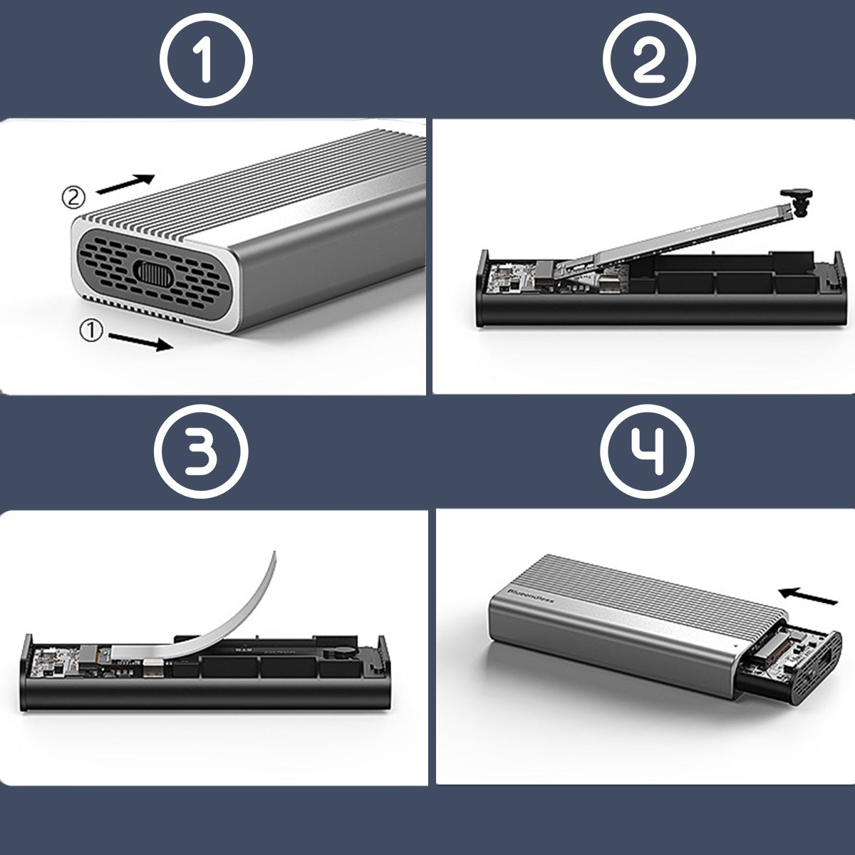 M.2 NVME Pcie USB-C 4.0 M2 Thunderbolt 4 40GB SSD Enclosure