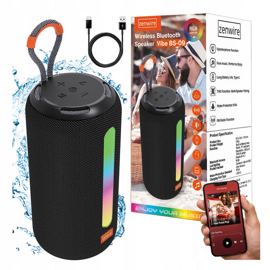 Speaker Bluetooth Portable Bezprzewodowy FM Radio Wieża Boombox MP3 26W Zenwire BS-09