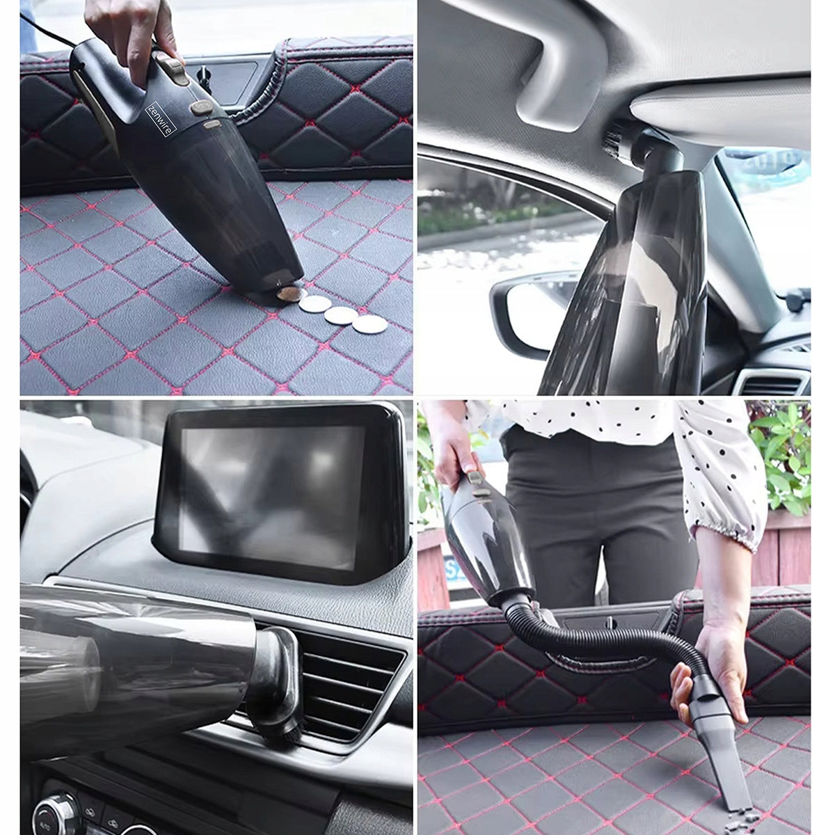 Mini handheld Wireless Car Handheld Vacuum with high-capacity battery in port USB-C