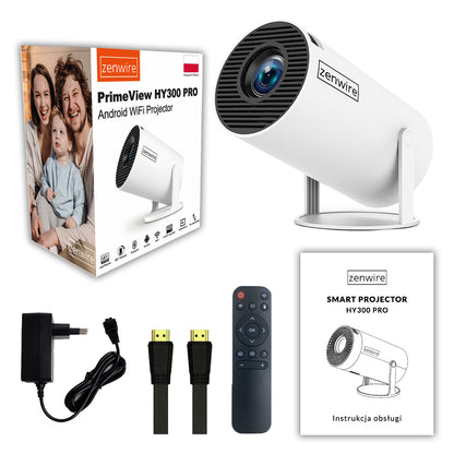 Portable Mini Projector Android TV Wifi 6 Projector 360 Full HD 4K Bluetooth Zenwire HY300 Pro 360