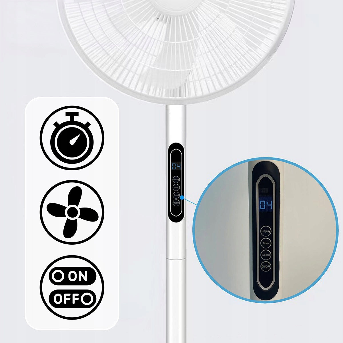 Fan Fan Standing Standing Standing Domowy POKOJOWY Remote Control TIMER Zenwire STL189
