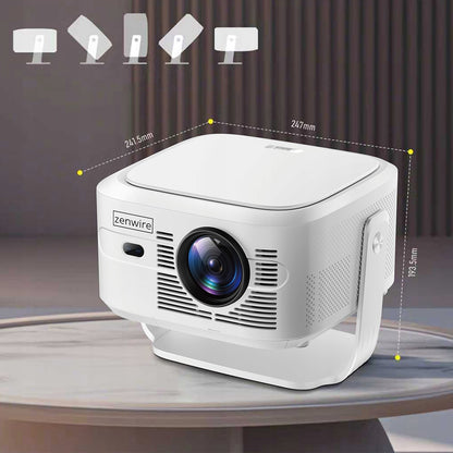 Mini Portable Projector Android 14 WiFi Full HD 4K 8K for Phone Zenwire PrimeView IMC460 Pro