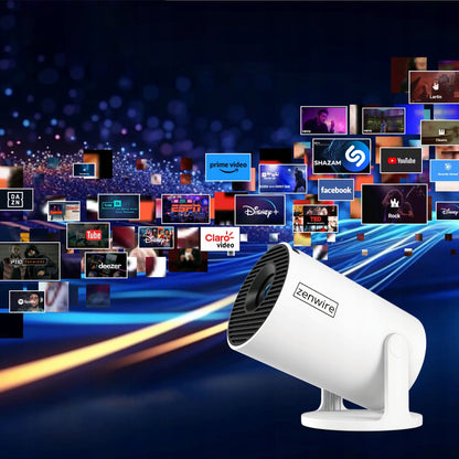 Portable Mini Projector Android TV Wifi 6 Projector 360 Full HD 4K Bluetooth Zenwire HY300 Pro 360