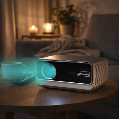 Portable smart Projector Zenwire PrimeView G60, Full HD 1080p, support 4K, 1300 ANSI, Android/Google TV 14, Wi‑Fi 6, Bluetooth 5.2, AutoFocus in 4D Auto Keystone