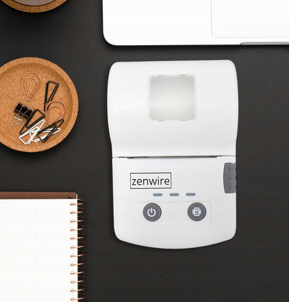 Mini Printer Labels Portable Thermal Bluetooth USB-C with built-in 1500 mAh battery Zenwire TP-210