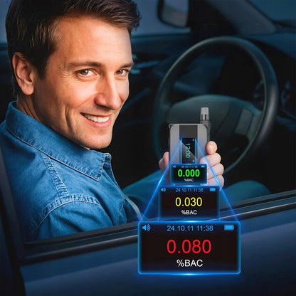Policijski Breathalyzer AI Breathless Professional 6x mouthpieces