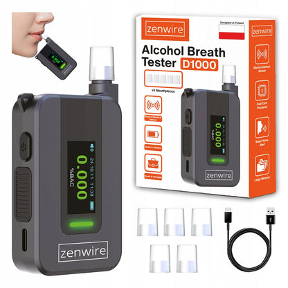 Policijski Breathalyzer AI Breathless Professional 6x mouthpieces
