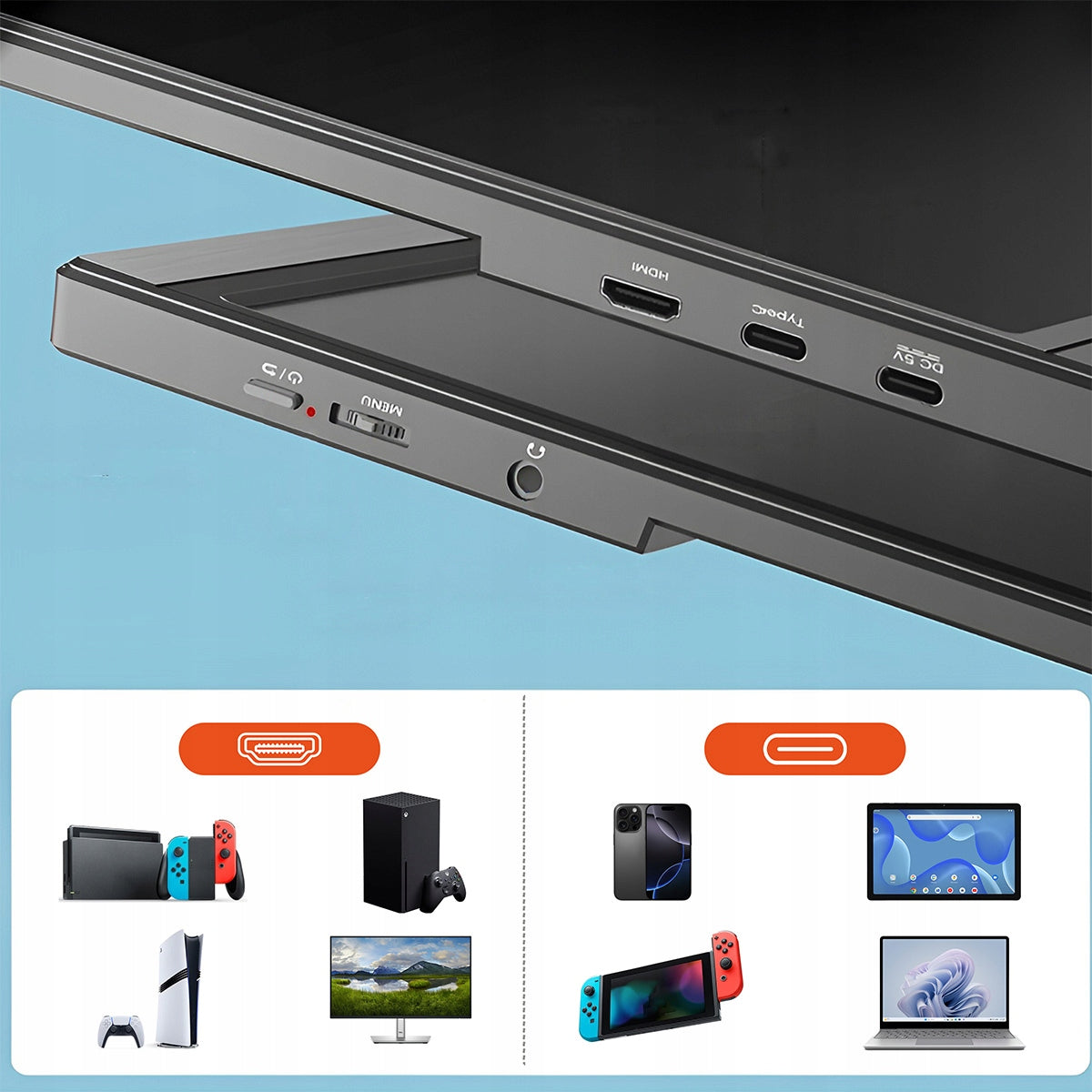 M9P USB-C Full HD 1920x1080 IPS HDR HDMI Portable monitor for Portable for Computer 15,6 palca