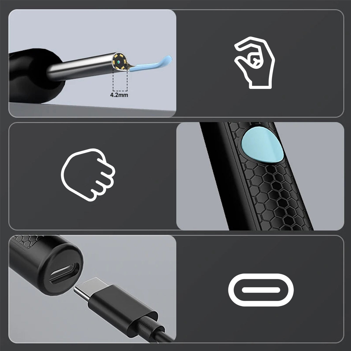 Inspection Endoscope Otoscope Ear Cleaning Device Earwax Camera WiFi SMART Zenwire Y24