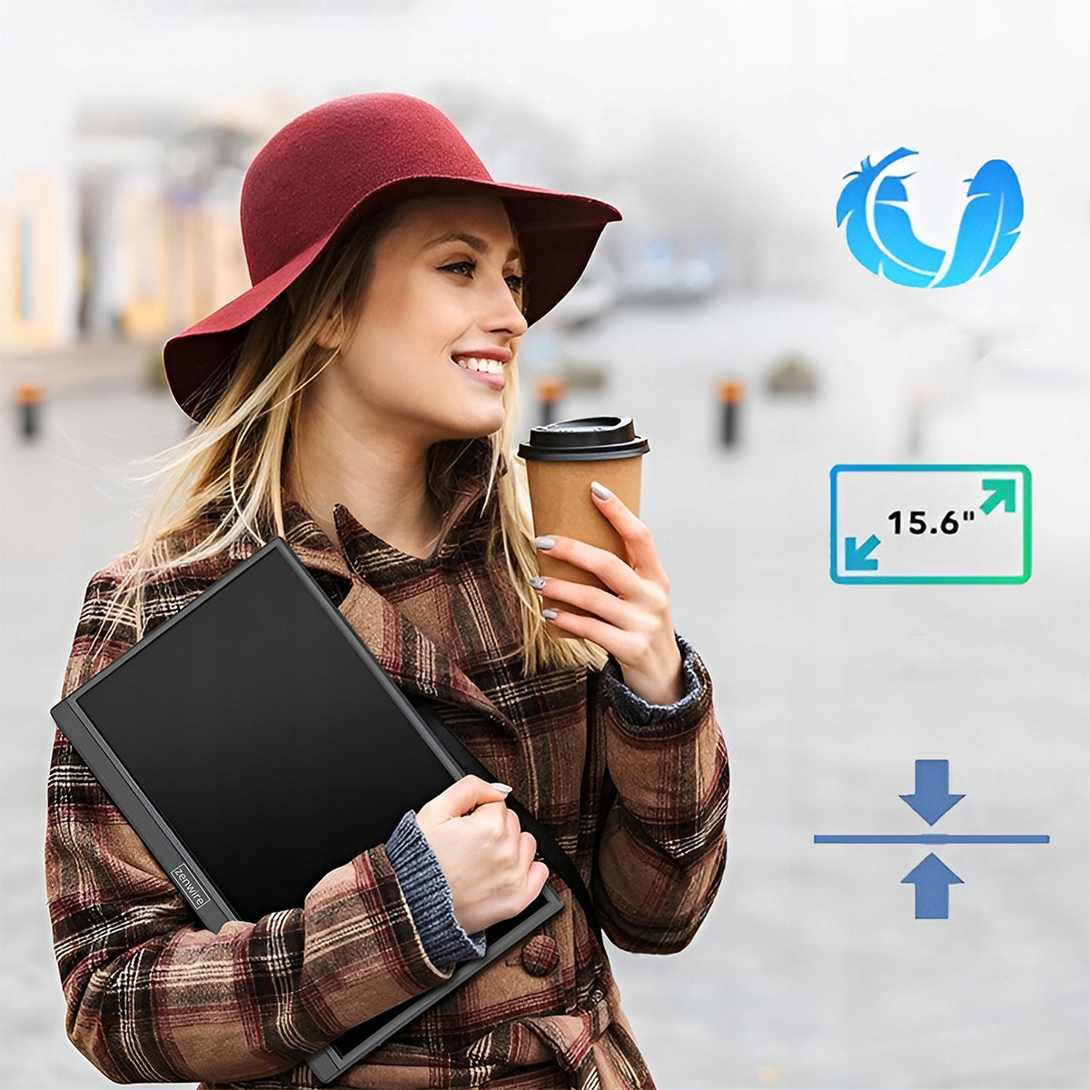 M9P USB-C Full HD 1920x1080 IPS HDR HDMI Portable monitor for Portable for Computer 15,6 palca