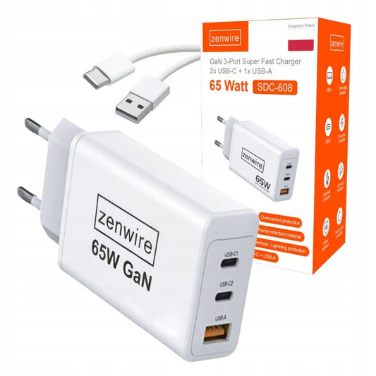 Charger 65W Gan A+2C EU PLUG SDC-608