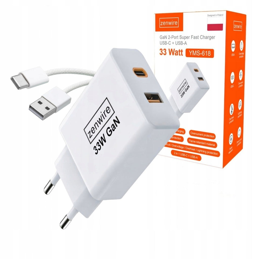 Gan 35W A+C EU PLUG Charger YMS-618