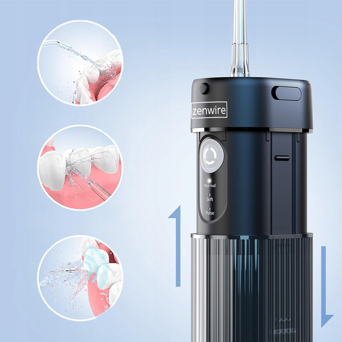 Water Flosser Portable Bezprzewodowy Dental Tooth Oral Podróżny Zenwire WF309