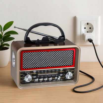 Radio Retro FM Solar Bluetooth Przenośne Battery-Powered Kitchen Antenna USB-C Zenwire BT-S060