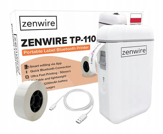 Zenwire TP-110 0,5-palčni 1/2-palčni Printer Labels