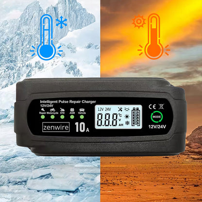 Battery Charger Charger Battery Car with Repair Mode 12V 24V 10A Zenwire JMD-10