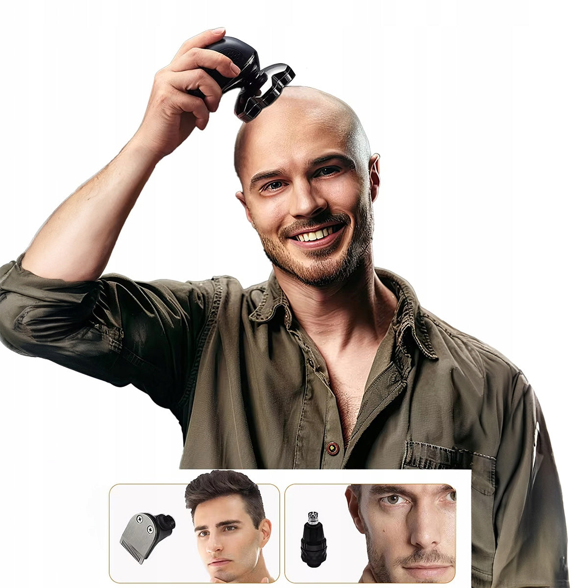 Shaver Męska Trimmer Trimmer Shaving Head Hair Nose 7D Wireless Zenwire MasterBlade YK312-7