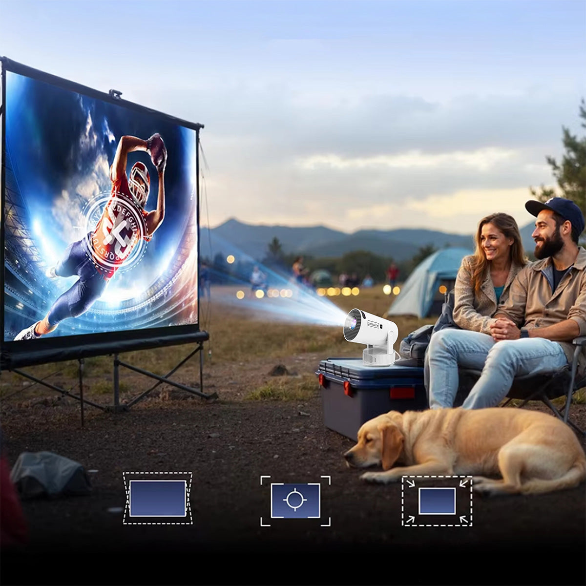 Zenwire K400 Portable Mini Android WiFi Projector Full HD Bluetooth Projector with battery