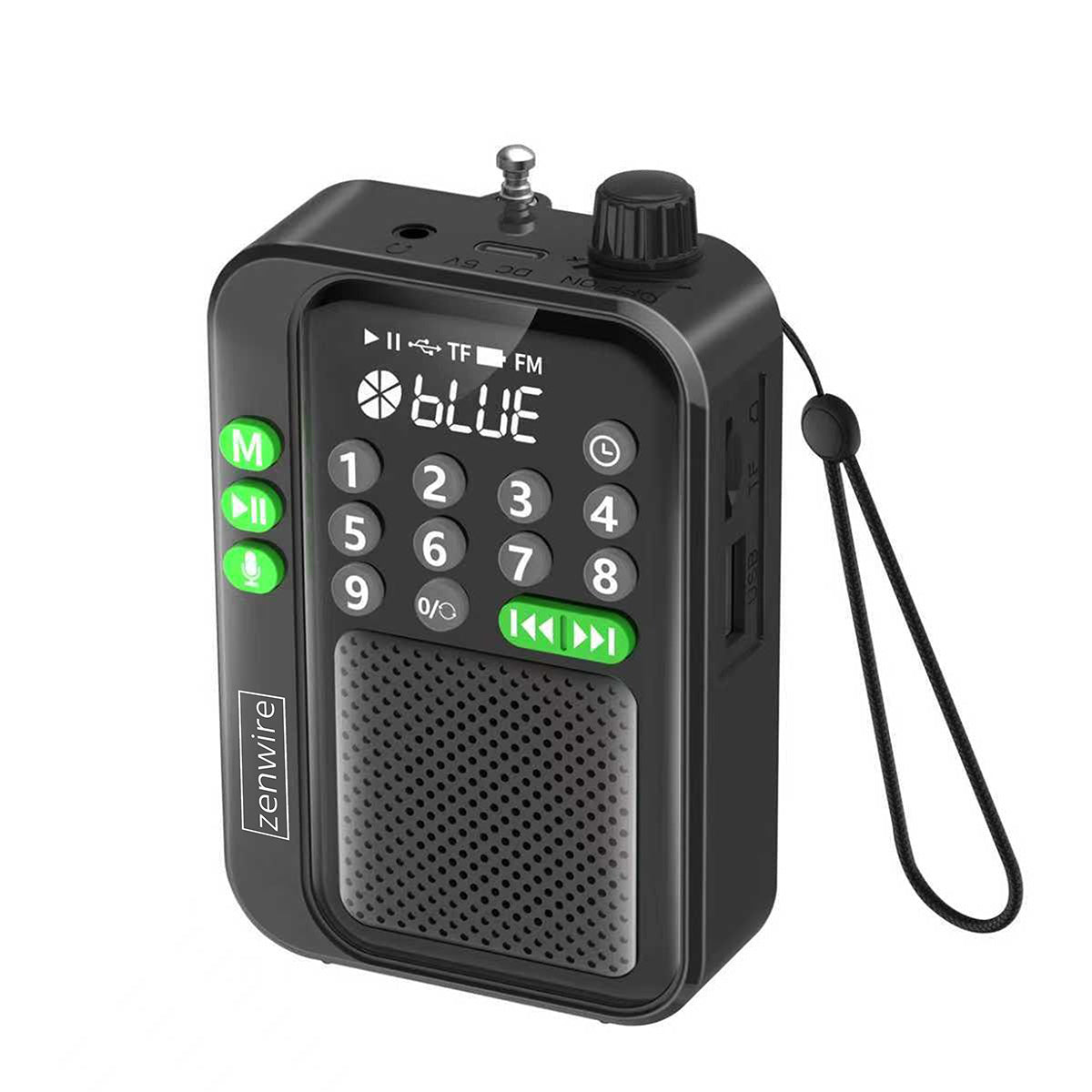 Mini FM Radio Kieszonkowe Bluetooth Przenośne Budowlane Kitchen Battery-Powered Zenwire Y1