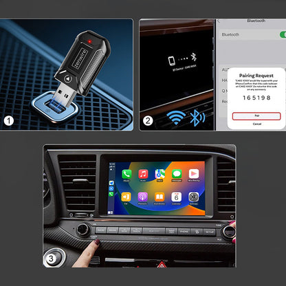 Mini Adapter Carplay Android Auto Bezprzewodowy CarLink Audio USB USB-C 10m Zenwire M30